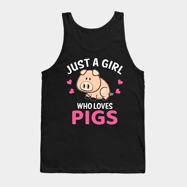 Baby Pig I Kids I Girl Piggy Tank Top by Shirtjaeger